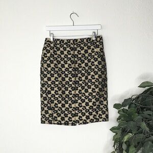 Ann Taylor Cheetah Print Wool Blend Pencil Skirt